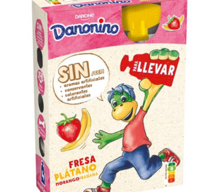 Danonino Pouch fresa/plátano pack 4×70 g.