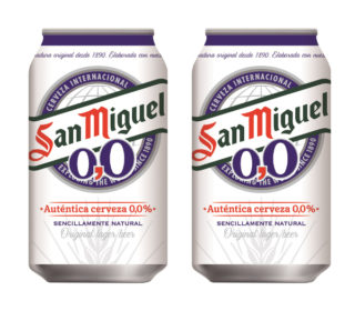 Cerveza 0,0 sin San Miguel lata 33 cl.