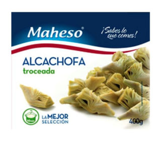 Alcachofas troceadas Maheso 400 g.