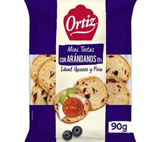 Mini tostas con arándanos Ortiz 90 g.