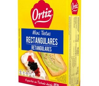 Mini tostas rectangulares Ortiz 100 g.