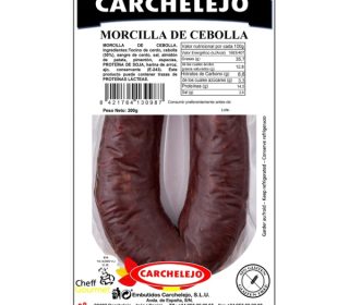 Morcilla cebolla Carchelejo pieza 250 g.