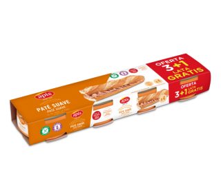 Paté hígado Apis suave pack-3+1x80g