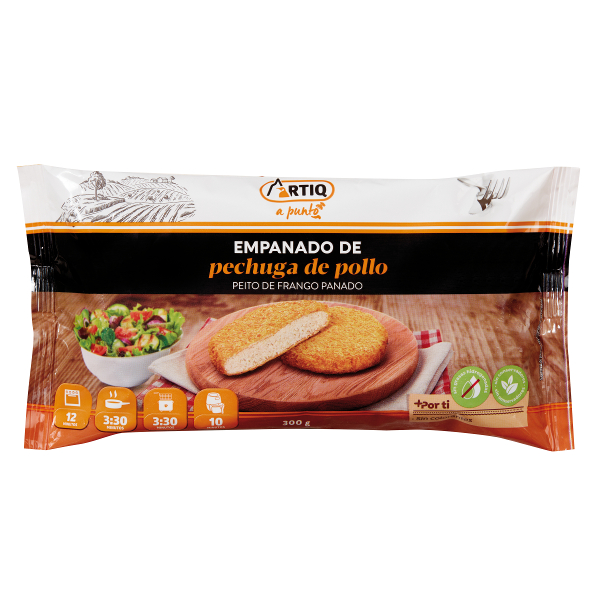 Pechuga pollo empanada Artiq pack-4 un