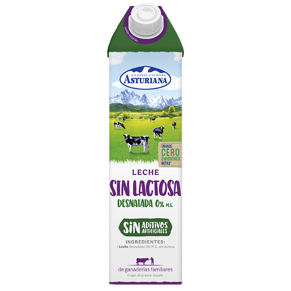 Leche sin lactosa Asturiana desnatada 1 tl