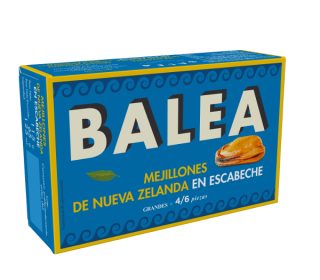 Mejillones escabeche Balea 4/6p, 65 g