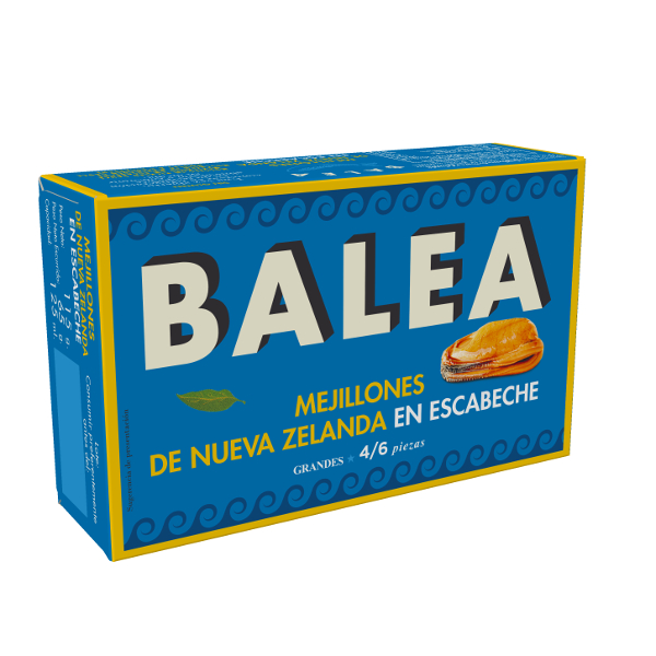 Mejillones escabeche Balea 4/6p, 65 g