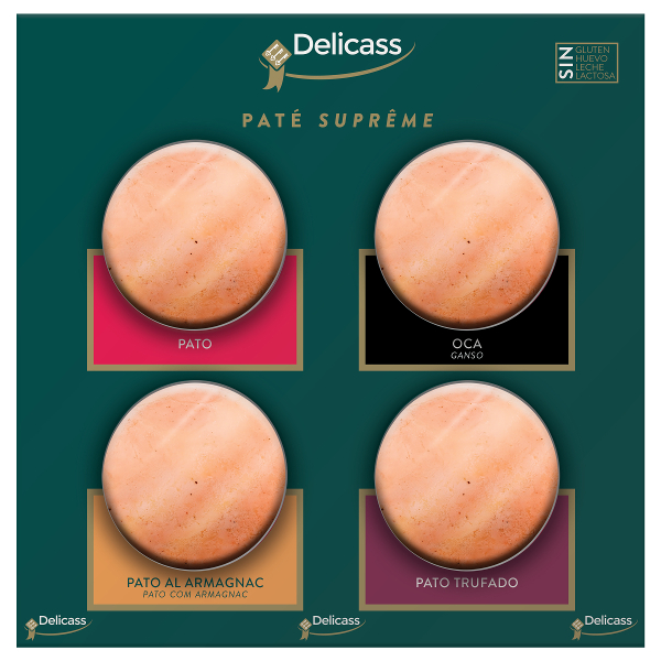 Paté surtido Pato/Oca/Trufado/armac pack-4x70g